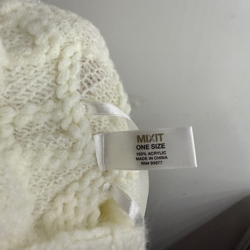 Mixit Kids Cream Knit Poncho - Picture 3 of 4
